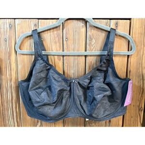 Dominique Minimizer Bra 42F Black 7001 Comfort Fit Seamless Underwire NWT